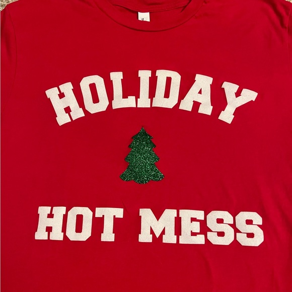 Holiday Hot Mess Christmas Tree Long Sleeve T-shirt - Picture 2 of 5